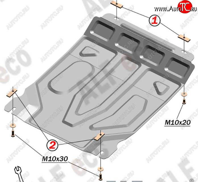 10 499 р. Защита картера двигателя и КПП Alfeco  Chevrolet Lanos  T100 (2002-2017) седан (Алюминий 4 мм)  с доставкой в г. Тамбов