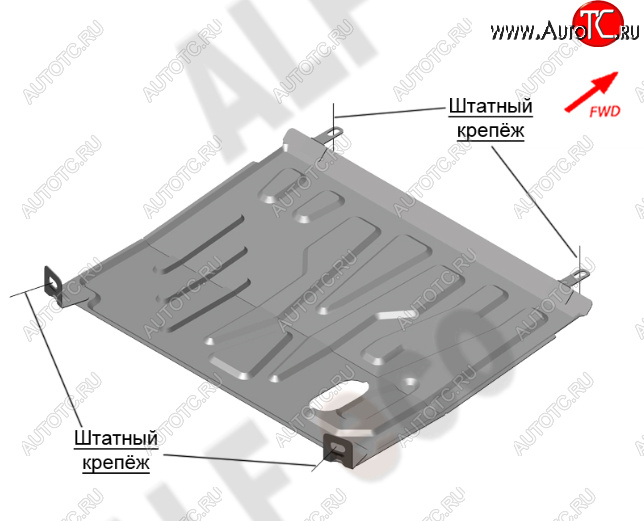 9 899 р. Защита картера двигателя и КПП (V-1,6 AКПП) Alfeco  Datsun on-DO (2014-2019) седан дорестайлинг (Алюминий 4 мм)  с доставкой в г. Тамбов