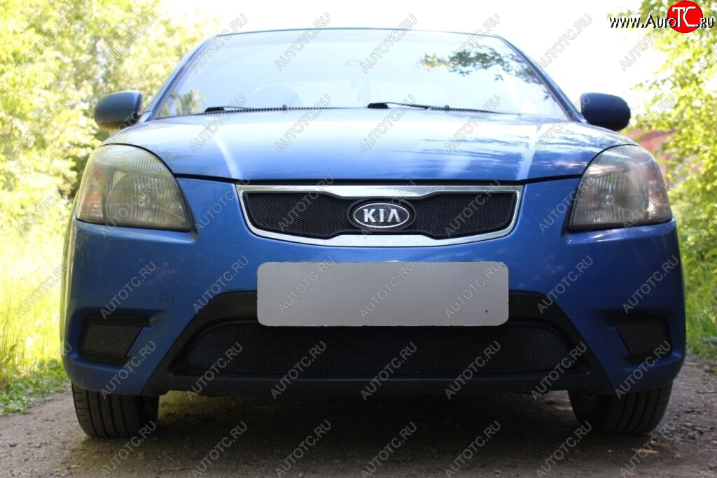 2 969 р.      Защита радиатора KIA RIO 2009-2011 black верх  KIA Rio  2 JB (2009-2011) рестайлинг седан, рестайлинг, хэтчбэк 5 дв. (черная)  с доставкой в г. Тамбов