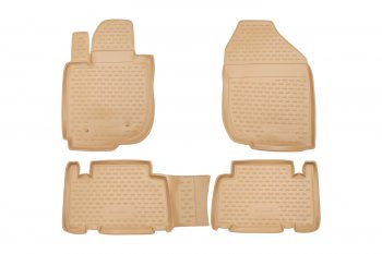 5 599 р. Коврики в салон TOYOTA RAV4 012006-2010, 4 шт.(полиуретан, бежевые)  Тойота Рав 4 Element nlc.48.09.212  с доставкой в г. Тамбов. Увеличить фотографию 1