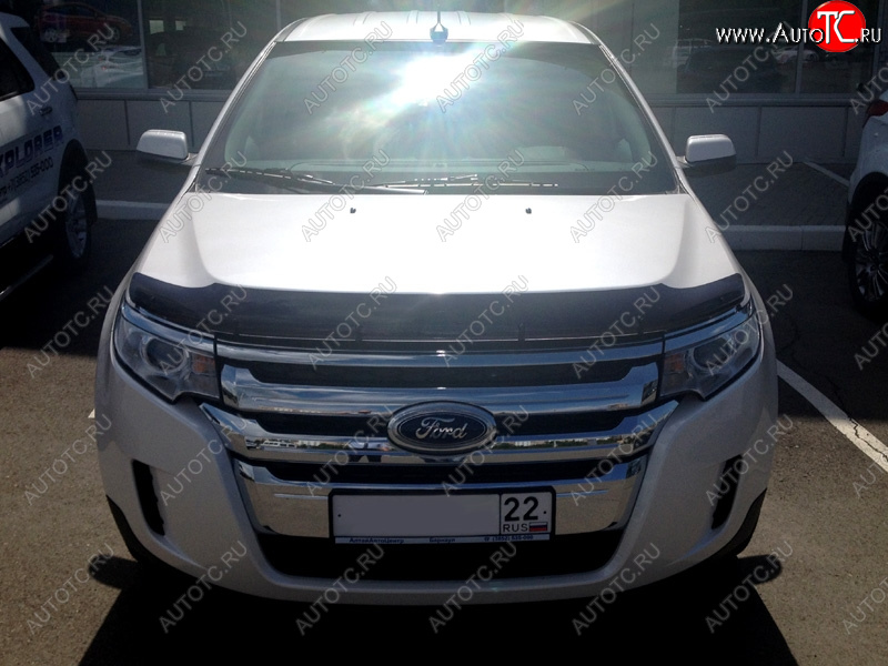 2 879 р. Дефлектор капота SIM Ford Edge U387 рестайлинг (2011-2015)  с доставкой в г. Тамбов