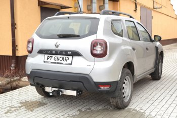 18 399 р. Фаркоп (с нержавеющей накладкой) Petroil Tuning Renault Duster HM рестайлинг (2021-2024) (Без заглушки )  с доставкой в г. Тамбов. Увеличить фотографию 2