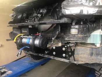 22 349 р. Площадка под лебёдку РИФ (в штатный бампер) Toyota Fortuner AN160 дорестайлинг (2015-2020)  с доставкой в г. Тамбов. Увеличить фотографию 5