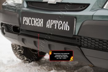 1 049 р. Защитная сетка решетки переднего бампера Русская Артель  Chevrolet Niva  2123 (2009-2020), Лада 2123 (Нива Шевроле) (2009-2020) (Поверхность текстурная)  с доставкой в г. Тамбов. Увеличить фотографию 3