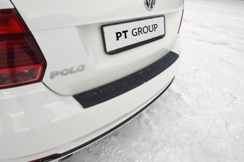 1 039 р. Накладка на задний бампер Petroil Tuning Volkswagen Polo 5 седан рестайлинг (2015-2020) (Текстурная поврехность)  с доставкой в г. Тамбов. Увеличить фотографию 2