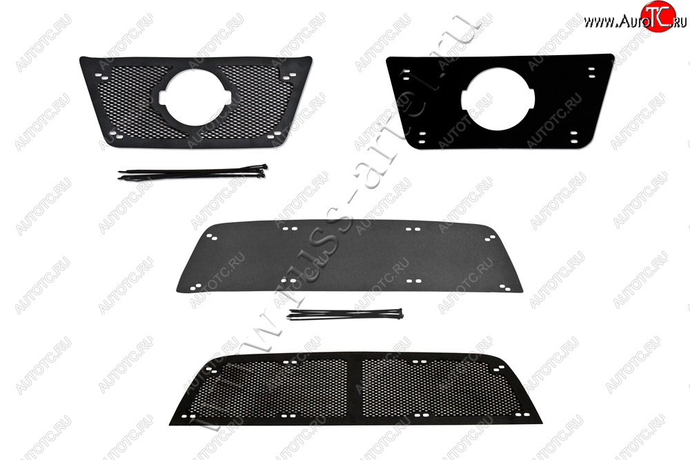 5 299 р. Комплект сетка и зимняя заглушка решетки радиатора и переднего бампера Русская Артель Nissan Terrano D10 дорестайлинг (2013-2016) (Поверхность текстурная)  с доставкой в г. Тамбов