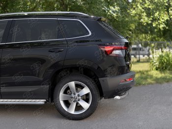 10 949 р. Защита заднего бампера (Ø63 мм, нержавейка) Russtal Skoda Kodiaq NU7 дорестайлинг (2017-2021)  с доставкой в г. Тамбов. Увеличить фотографию 3