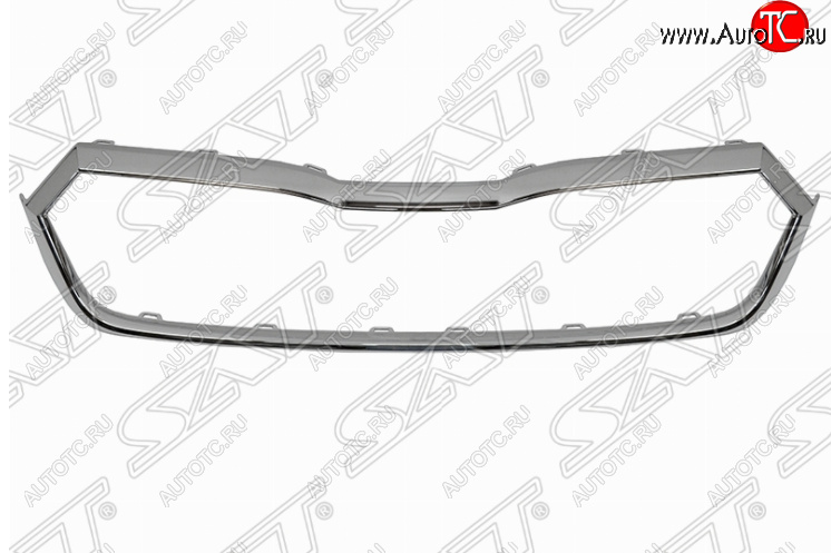 3 499 р. Молдинг решетки радиатора SAT (хром)  Skoda Octavia  А8 (2019-2022) лифтбэк  с доставкой в г. Тамбов