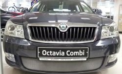 Сетка на бампер Russtal (хром) Skoda Octavia A5 рестайлинг универсал (2008-2013)