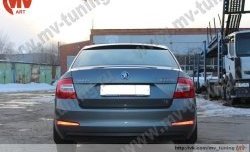 4 649 р. Козырёк на заднее стекло RS Skoda Octavia A7 дорестайлинг лифтбэк (2012-2017) (Неокрашенный)  с доставкой в г. Тамбов. Увеличить фотографию 3