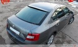 4 649 р. Козырёк на заднее стекло RS Skoda Octavia A7 дорестайлинг лифтбэк (2012-2017) (Неокрашенный)  с доставкой в г. Тамбов. Увеличить фотографию 2