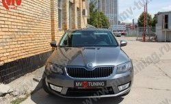 1 149 р. Комплект ресничек на фары Sport  Skoda Octavia  A7 (2012-2017) дорестайлинг лифтбэк, дорестайлинг универсал (Неокрашенные)  с доставкой в г. Тамбов. Увеличить фотографию 2