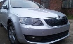 2 569 р. Сетка (для комплектации Ambition, Elegance) на бампер Russtal (черная) Skoda Octavia A7 дорестайлинг лифтбэк (2012-2017)  с доставкой в г. Тамбов. Увеличить фотографию 3