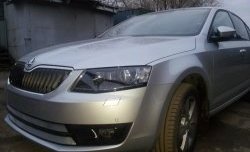 2 699 р. Сетка (для комплектации Ambition, Elegance) на бампер Russtal (хром) Skoda Octavia A7 дорестайлинг лифтбэк (2012-2017)  с доставкой в г. Тамбов. Увеличить фотографию 2