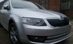 2 699 р. Сетка (для комплектации Ambition, Elegance) на бампер Russtal (хром) Skoda Octavia A7 дорестайлинг лифтбэк (2012-2017)  с доставкой в г. Тамбов. Увеличить фотографию 3