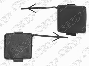 219 р. Заглушка буксировочной проушины в задний бампер SAT  Skoda Octavia  A7 (2012-2017) дорестайлинг лифтбэк, дорестайлинг универсал (Неокрашенная)  с доставкой в г. Тамбов. Увеличить фотографию 1