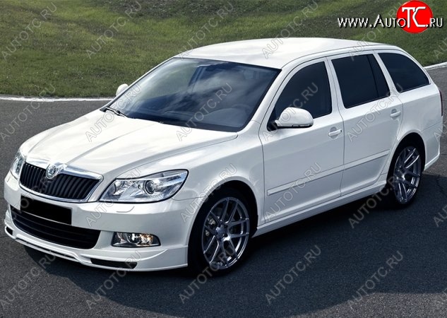 6 199 р. Накладка на передний бампер NEO Skoda Octavia A5 рестайлинг универсал (2008-2013) (Неокрашенная)  с доставкой в г. Тамбов