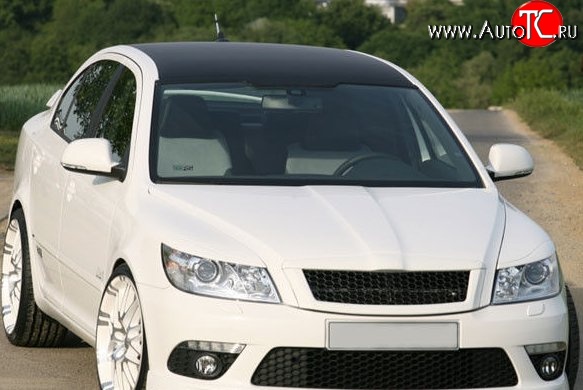 869 р. Реснички на фары M-VRS Skoda Octavia A5 рестайлинг универсал (2008-2013) (Неокрашенные)  с доставкой в г. Тамбов