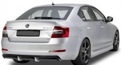 5 999 р. Накладка на задний бампер CT Skoda Octavia A7 дорестайлинг лифтбэк (2012-2017) (Неокрашенная)  с доставкой в г. Тамбов. Увеличить фотографию 2