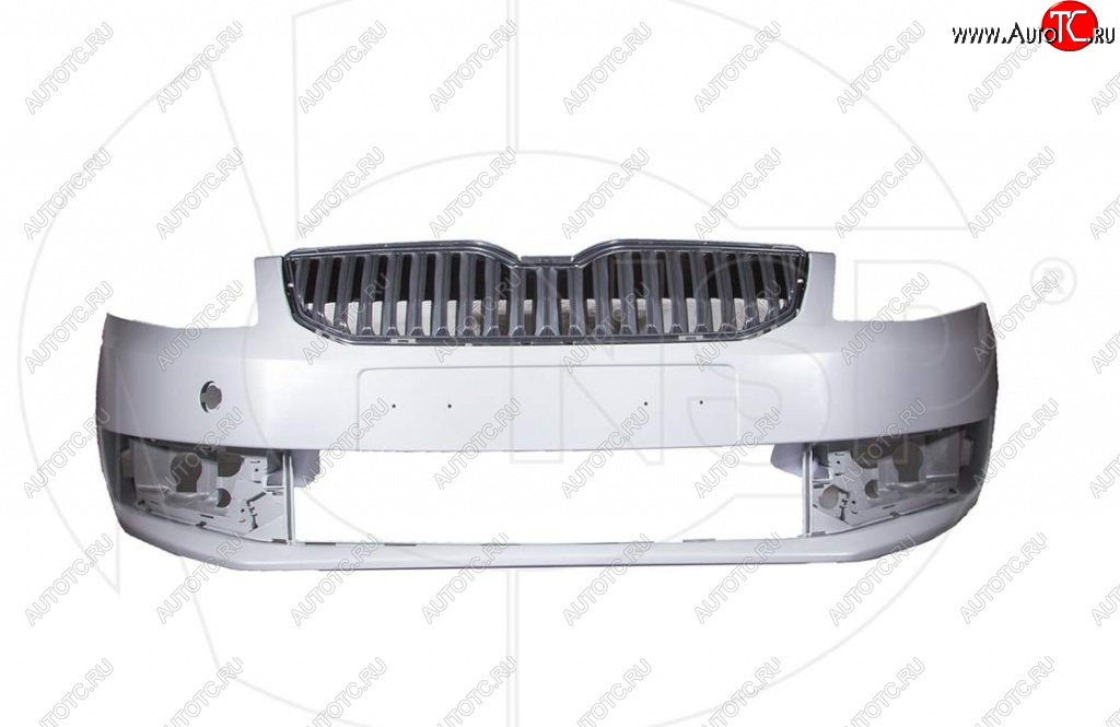 7 549 р. Передний бампер NSP (с решеткой радиатора)  Skoda Octavia  A7 (2012-2017) дорестайлинг лифтбэк, дорестайлинг универсал (Неокрашенный)  с доставкой в г. Тамбов
