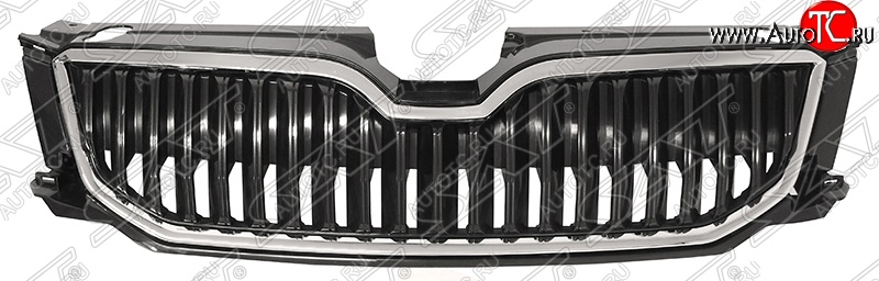 3 899 р. Решётка радиатора SAT  Skoda Octavia  A7 (2012-2017) дорестайлинг лифтбэк, дорестайлинг универсал (Неокрашенная)  с доставкой в г. Тамбов