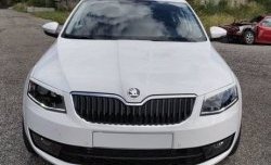 1 199 р. Реснички на фары CT Skoda Octavia A7 дорестайлинг лифтбэк (2012-2017) (Неокрашенные)  с доставкой в г. Тамбов. Увеличить фотографию 2