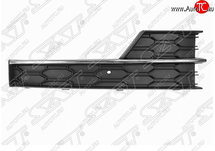 999 р. Правая решетка в передний бампер SAT (под ПТФ и хром молдинг) Skoda Octavia A7 рестайлинг универсал (2016-2020)  с доставкой в г. Тамбов