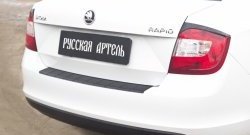 1 049 р. Защитная накладка на задний бампер RA  Skoda Rapid ( NH3,  NH1) (2012-2017) дорестайлинг лифтбэк, хэтчбэк дорестайлинг  с доставкой в г. Тамбов. Увеличить фотографию 2