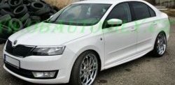 6 249 р. Пороги накладки CT Skoda Rapid NH3 дорестайлинг лифтбэк (2012-2017) (Неокрашенные)  с доставкой в г. Тамбов. Увеличить фотографию 2