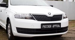 449 р. Реснички на фары RA  Skoda Rapid ( NH3,  NH1) (2012-2017) дорестайлинг лифтбэк, хэтчбэк дорестайлинг (Неокрашенные)  с доставкой в г. Тамбов. Увеличить фотографию 4