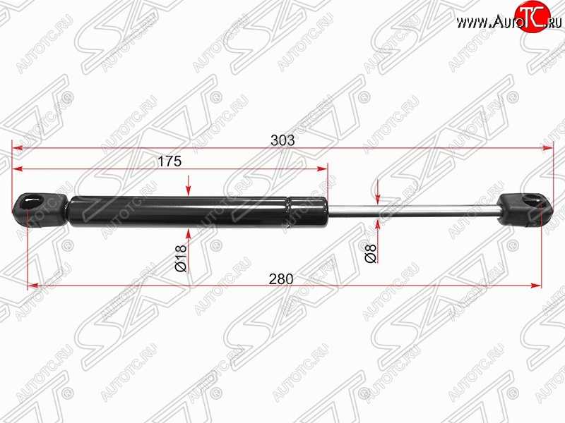 519 р. Газовый упор крышки багажника SAT  Skoda Superb  седан (2001-2006), Volkswagen Passat  B5 (1996-2000)  с доставкой в г. Тамбов