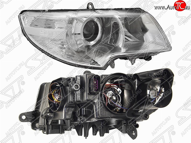 6 249 р. Правая фара передняя SAT Skoda Superb B6 (3T) лифтбэк дорестайлинг (2008-2013)  с доставкой в г. Тамбов