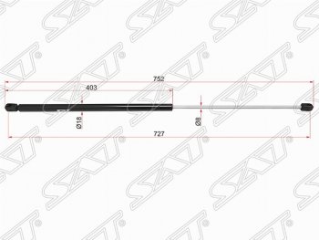 759 р. Газовый упор капота SAT  Skoda Superb ( B6 (3T),  B6 (3T5),  (B6) 3T,  B8 (3V),  B8 (3V5)) (2008-2024) лифтбэк дорестайлинг, универсал доресталийнг, лифтбэк рестайлинг, универсал рестайлинг, лифтбэк дорестайлинг, универсал дорестайлинг, лифтбэк рестайлинг, универсал рестайлинг  с доставкой в г. Тамбов. Увеличить фотографию 1