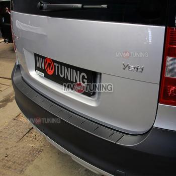 1 499 р. Защитная накладка заднего бампера MV-Tuning  Skoda Yeti (2013-2018) (Текстурная поверхность)  с доставкой в г. Тамбов. Увеличить фотографию 1