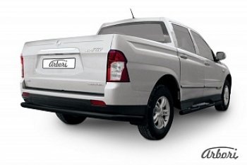 6 632 р. Защита заднего бампера Arbori SSANGYONG Actyon Sport (2012-2024)  с доставкой в г. Тамбов. Увеличить фотографию 1