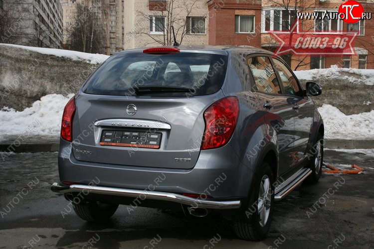 12 194 р. Защита заднего бампера (d60) волна Souz-96 SSANGYONG Actyon дорестайлинг (2010-2013)  с доставкой в г. Тамбов