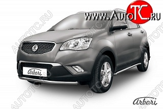 11 609 р. Защита переднего бампера Arbori SSANGYONG Actyon дорестайлинг (2010-2013)  с доставкой в г. Тамбов