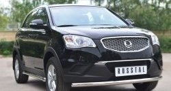 12 949 р. Одинарная защита переднего бампера диаметром 63 мм SLITKOFF SSANGYONG Actyon дорестайлинг (2010-2013)  с доставкой в г. Тамбов. Увеличить фотографию 4