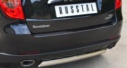 16 849 р. Защита заднего бампера (Ø75x42 мм, нержавейка) Russtal SSANGYONG Actyon дорестайлинг (2010-2013)  с доставкой в г. Тамбов. Увеличить фотографию 2