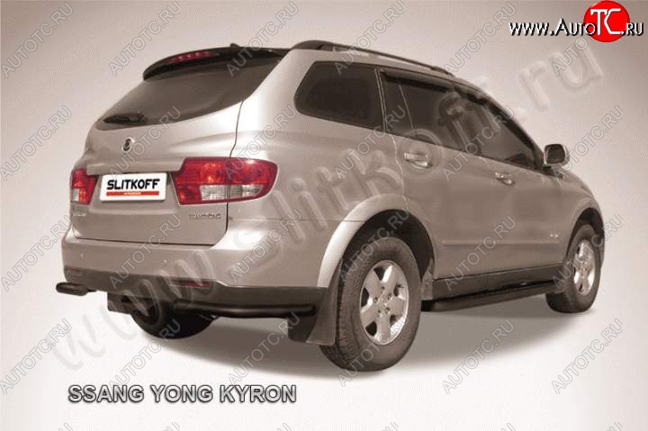 4 749 р. Уголки d57  SSANGYONG Kyron (2005-2007) дорестайлинг (Цвет: серебристый)  с доставкой в г. Тамбов