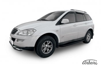 11 609 р. Порожки для ног Arbori Optima Black SSANGYONG Kyron рестайлинг (2007-2016)  с доставкой в г. Тамбов. Увеличить фотографию 1