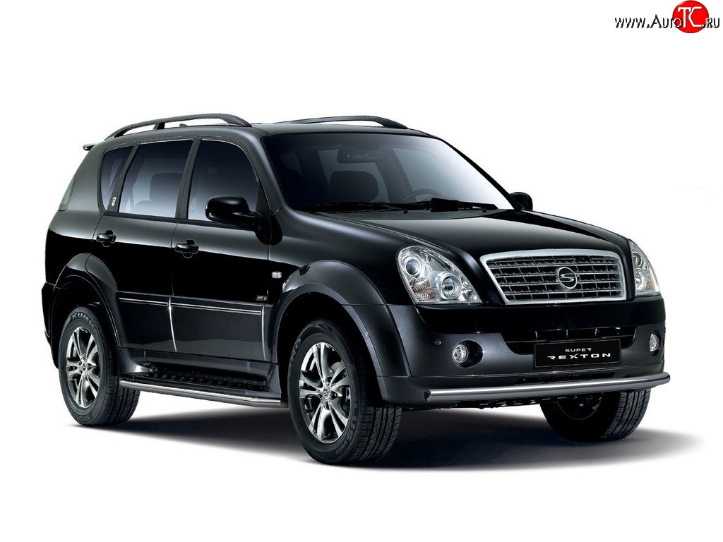 4 499 р. Защита порогов из трубы Ø51 Petroil Tuning. SSANGYONG Rexton Y250 (2006-2012) (Нержавеющая полированная сталь)  с доставкой в г. Тамбов