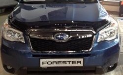 2 499 р. Дефлектор капота NovLine-Autofamily Subaru Forester SJ рестайлинг (2016-2019)  с доставкой в г. Тамбов. Увеличить фотографию 1