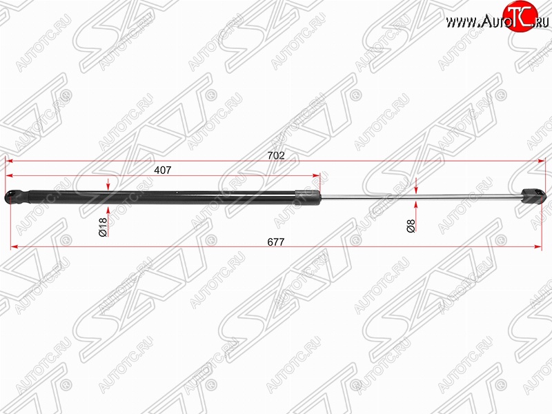 1 079 р. Газовый упор капота SAT  Subaru Forester  SJ (2012-2019) дорестайлинг, рестайлинг  с доставкой в г. Тамбов