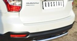 13 899 р. Одинарная защита заднего бампера из трубы диаметром 63 мм SLITKOFF  Subaru Forester  SJ (2012-2016) дорестайлинг  с доставкой в г. Тамбов. Увеличить фотографию 2