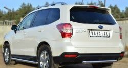 13 899 р. Одинарная защита заднего бампера из трубы диаметром 63 мм SLITKOFF  Subaru Forester  SJ (2012-2016) дорестайлинг  с доставкой в г. Тамбов. Увеличить фотографию 4