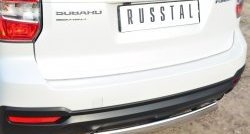 14 999 р. Защита заднего бампера (Ø75x42 мм, нержавейка) Russtal Subaru Forester SJ дорестайлинг (2012-2016)  с доставкой в г. Тамбов. Увеличить фотографию 2