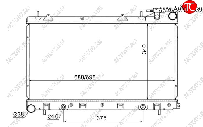 6 549 р. Радиатор двигателя SAT (пластинчатый)  Subaru Forester ( SF,  SG,  SH) - Impreza ( GD,  GG)  с доставкой в г. Тамбов