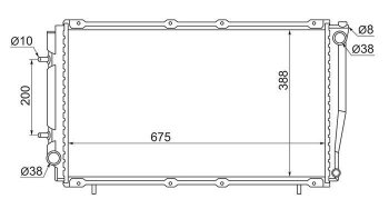 Радиатор двигателя SAT Subaru Forester SF рестайлинг (2000-2002)