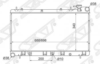 4 999 р. Радиатор двигателя SAT Subaru Forester SF рестайлинг (2000-2002)  с доставкой в г. Тамбов. Увеличить фотографию 1